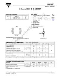 SI4378DY-T1-GE3 Datasheet Cover