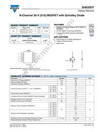 SI4620DY-T1-E3 Datasheet Cover