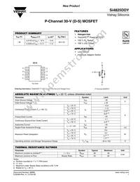 SI4825DDY-T1-GE3 Datasheet Cover