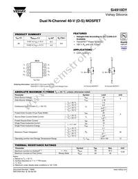 SI4910DY-T1-GE3 Datasheet Cover