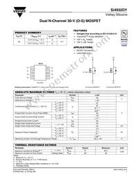 SI4932DY-T1-GE3 Datasheet Cover