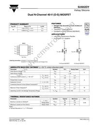 SI4942DY-T1-E3 Datasheet Cover