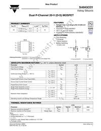 SI4943CDY-T1-E3 Datasheet Cover