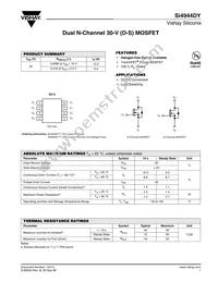 SI4944DY-T1-GE3 Datasheet Cover