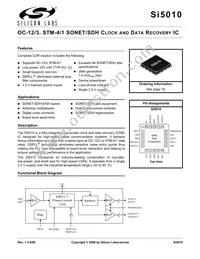 SI5010-B-GMR Datasheet Cover