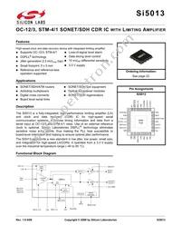 SI5013-D-GMR Datasheet Cover
