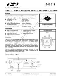 SI5018-BM Datasheet Cover