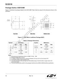 SI5018-BM Datasheet Page 18