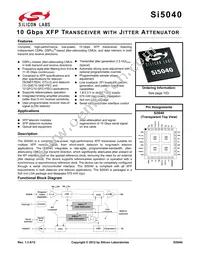 SI5040-D-GMR Datasheet Cover