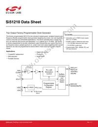 SI51210-A01AFM Datasheet Cover