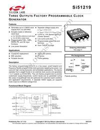 SI51219-A14BFTR Datasheet Cover