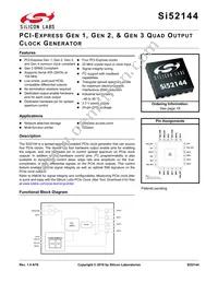 SI52144-A01AGM Datasheet Cover