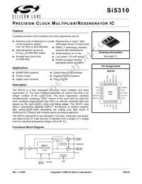 SI5310-C-GMR Datasheet Cover