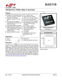 SI53119-A01AGMR Datasheet Cover