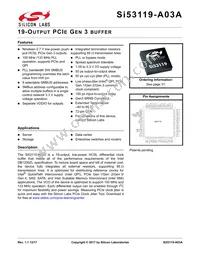 SI53119-A03AGMR Datasheet Cover