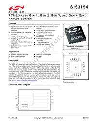 SI53154-A01AGMR Datasheet Cover