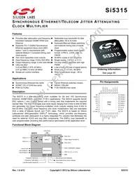SI5315A-C-GM Datasheet Cover