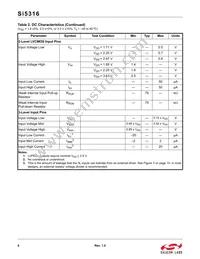 SI5316-B-GM Datasheet Page 6