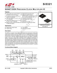 SI5321-G-BC Datasheet Cover