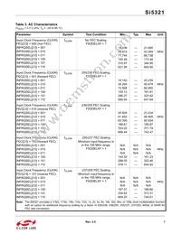 SI5321-G-BC Datasheet Page 7