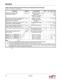 SI5321-G-BC Datasheet Page 14