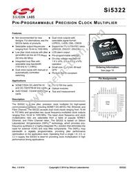 SI5322-B-GM Datasheet Cover