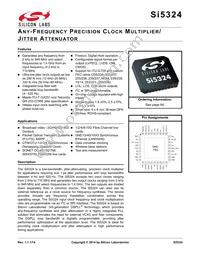 SI5324A-C-GMR Datasheet Cover