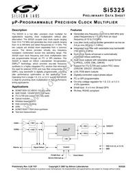 SI5325A-B-GM Datasheet Cover