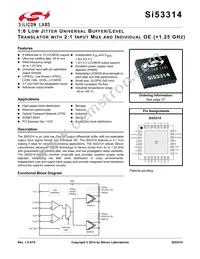 SI53314-B-GMR Datasheet Cover