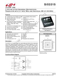 SI53315-B-GMR Datasheet Cover