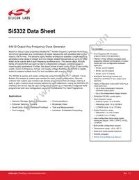 SI5332F-D-GM3 Datasheet Cover