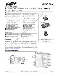 SI5350A-A-GUR Datasheet Cover