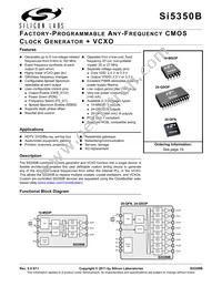 SI5350B-A-GUR Datasheet Cover