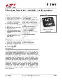 SI5366-C-GQR Datasheet Cover