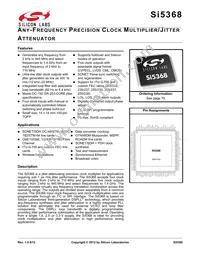 SI5368A-C-GQR Datasheet Cover