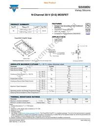 SI5458DU-T1-GE3 Datasheet Cover