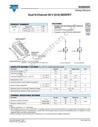 SI5902DC-T1-E3 Datasheet Cover