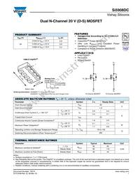 SI5908DC-T1-GE3 Datasheet Cover
