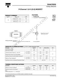 SI6467BDQ-T1-GE3 Datasheet Cover