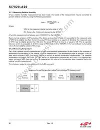 SI7020-A20-YM1R Datasheet Page 22