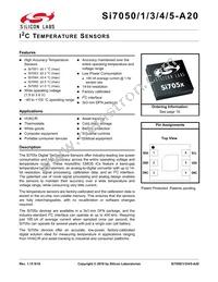 SI7051-A20-ZM Datasheet Cover