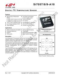SI7057-A10-IMR Datasheet Cover