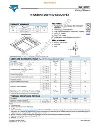 SI7190DP-T1-GE3 Datasheet Cover