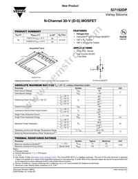SI7192DP-T1-GE3 Datasheet Cover