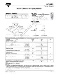 SI7222DN-T1-GE3 Datasheet Cover