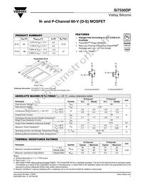 SI7530DP-T1-E3 Datasheet Cover