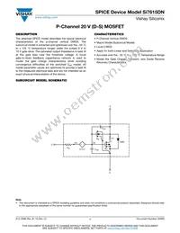 SI7615DN-T1-GE3 Datasheet Cover