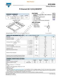 SI7619DN-T1-GE3 Datasheet Cover