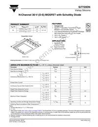 SI7720DN-T1-GE3 Datasheet Cover