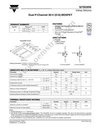 SI7923DN-T1-GE3 Datasheet Cover